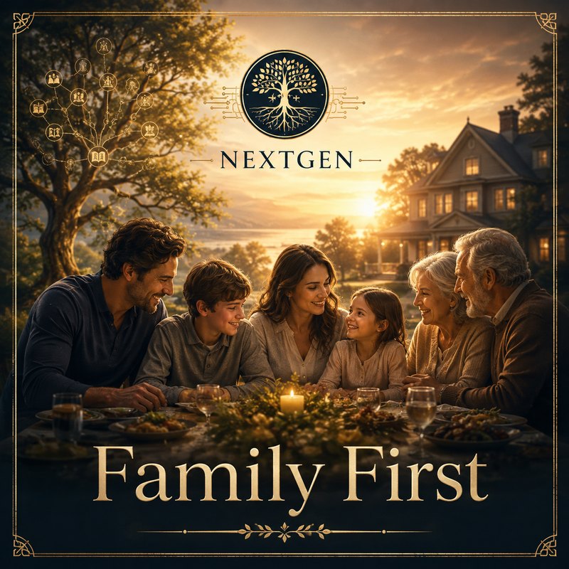 Family First: three generations at a candlelit dinner table